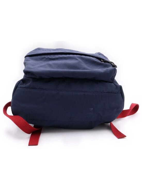 Balenciaga Logo Embroidery Backpack Navy Red Nylon Silver main image 6